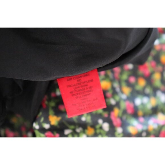Zac Posen Z Spoke Women's US2 Black Floral Skirt Pleated A-Line Silk Blend Mini - Picture 6 of 7